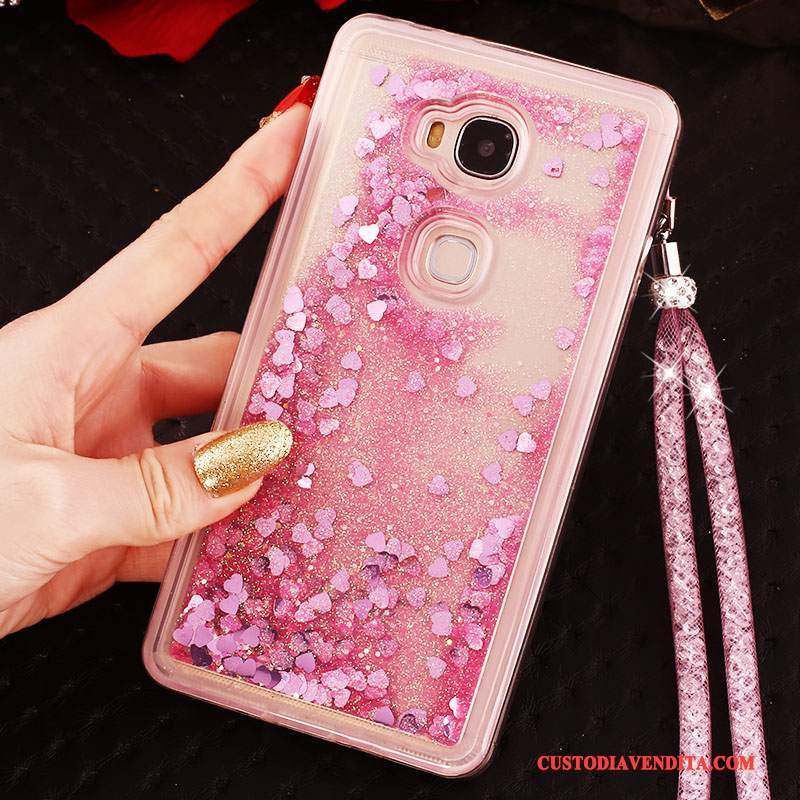 Custodia Huawei G9 Plus Protezione Tendenzatelefono, Cover Huawei G9 Plus Strass Ring Porpora