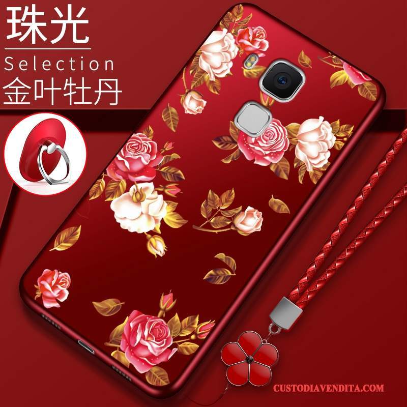 Custodia Huawei G9 Plus Silicone Macchiati Nuovo, Cover Huawei G9 Plus Protezione Telefono Vino Rosso