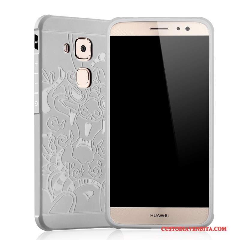 Custodia Huawei G9 Plus Silicone Morbido Grigio, Cover Huawei G9 Plus Protezione Putelefono