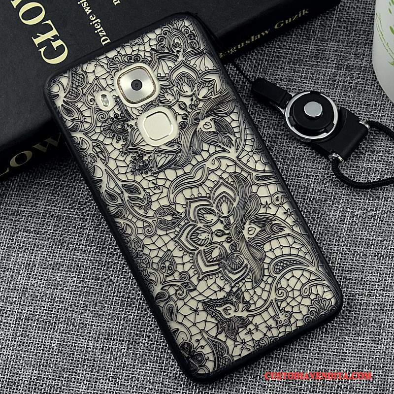 Custodia Huawei G9 Plus Silicone Nero Ornamenti Appesi, Cover Huawei G9 Plus Protezione Tutto Incluso Tendenza