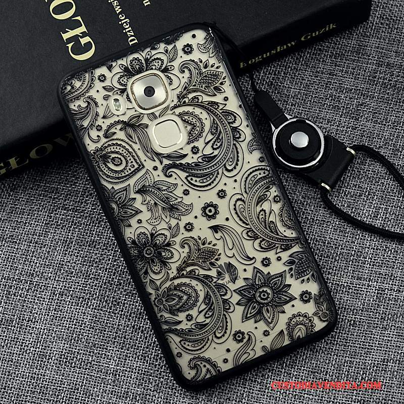 Custodia Huawei G9 Plus Silicone Nero Ornamenti Appesi, Cover Huawei G9 Plus Protezione Tutto Incluso Tendenza