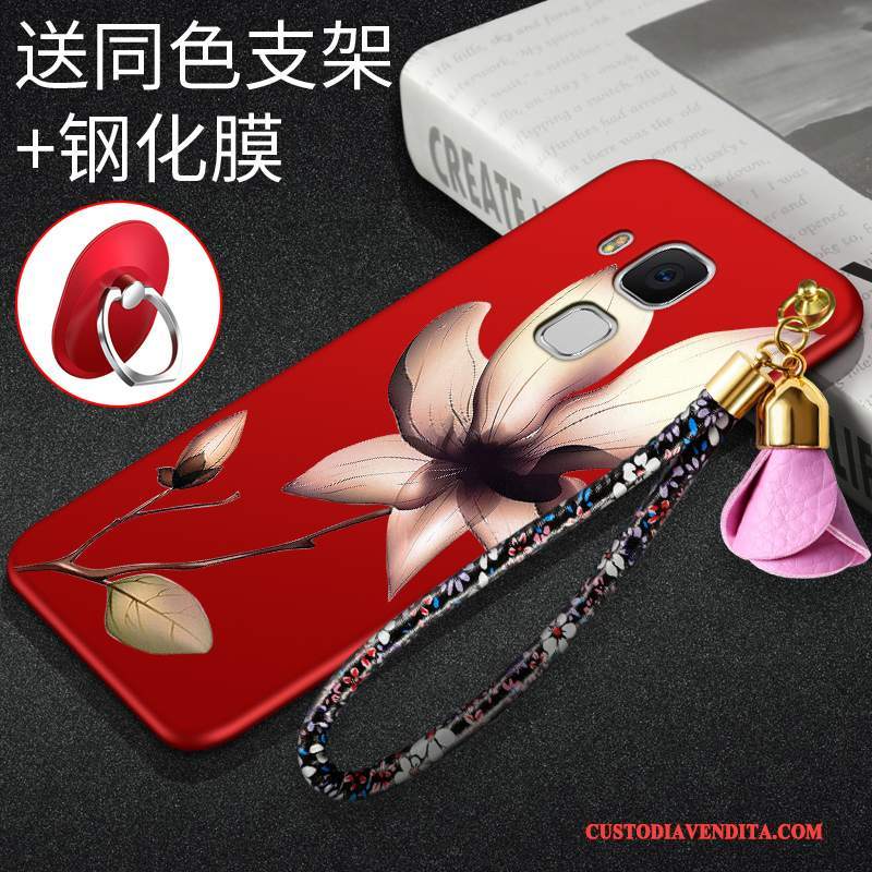 Custodia Huawei G9 Plus Silicone Telefono Morbido, Cover Huawei G9 Plus Anti-caduta Rosso