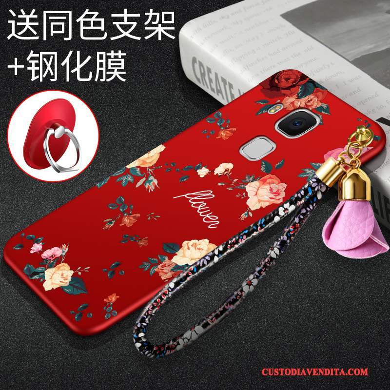 Custodia Huawei G9 Plus Silicone Telefono Morbido, Cover Huawei G9 Plus Anti-caduta Rosso