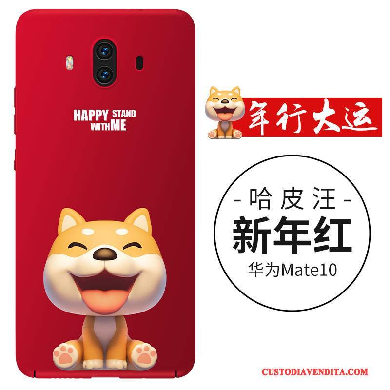 Custodia Huawei Mate 10 Cartone Animato Bello Rosso, Cover Huawei Mate 10 Silicone Telefono Anti-caduta