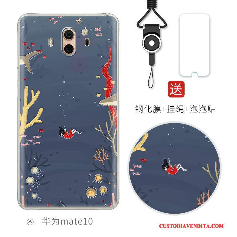 Custodia Huawei Mate 10 Colore Bello Anti-caduta, Cover Huawei Mate 10 Creativo Blu Chiarotelefono