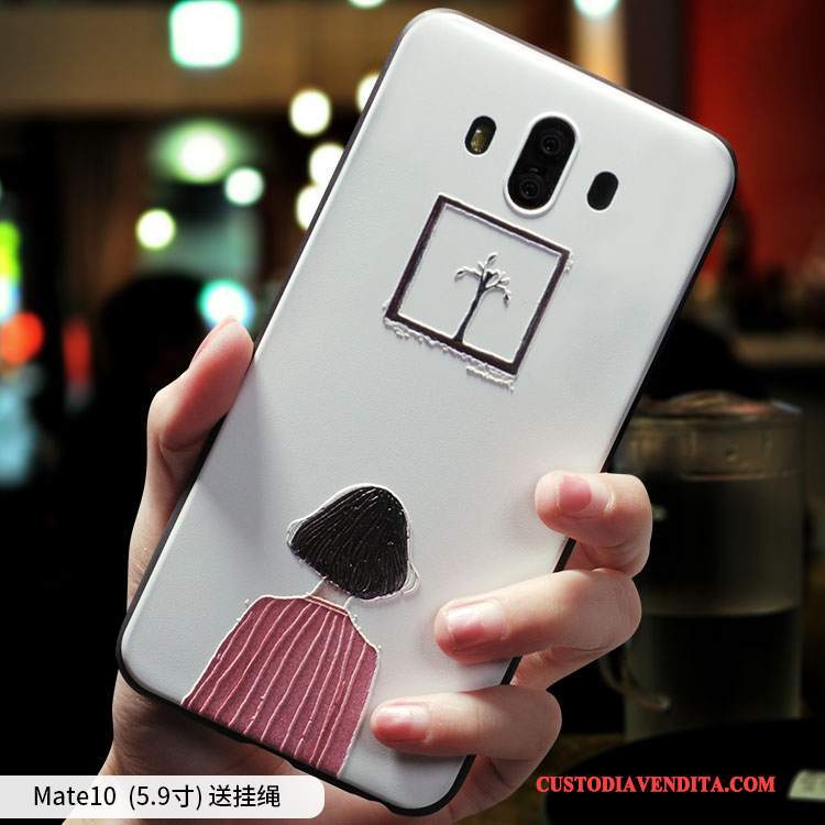 Custodia Huawei Mate 10 Creativo Bello Anti-caduta, Cover Huawei Mate 10 Silicone Tutto Inclusotelefono