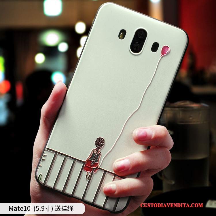 Custodia Huawei Mate 10 Creativo Bello Anti-caduta, Cover Huawei Mate 10 Silicone Tutto Inclusotelefono