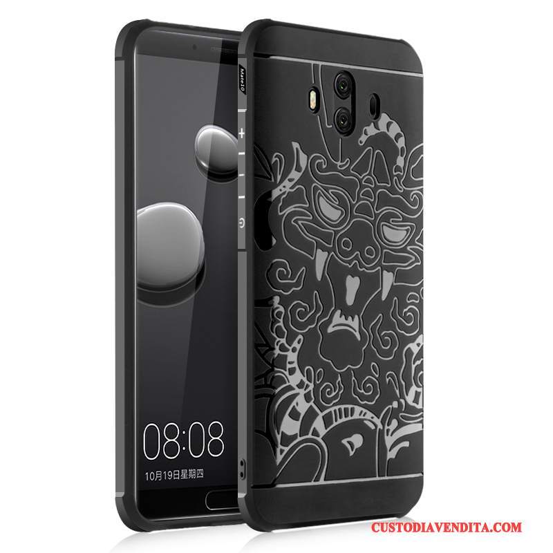 Custodia Huawei Mate 10 Creativo Morbido Anti-caduta, Cover Huawei Mate 10 Moda Modello Drago Tutto Incluso