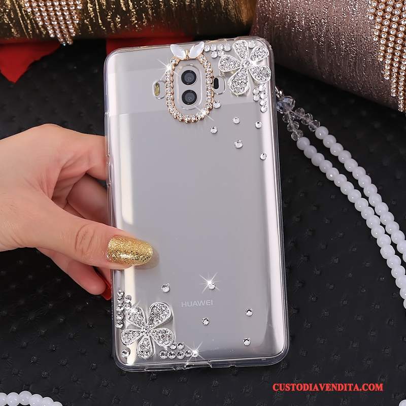 Custodia Huawei Mate 10 Creativo Morbido Anti-caduta, Cover Huawei Mate 10 Silicone Oro Di Personalità