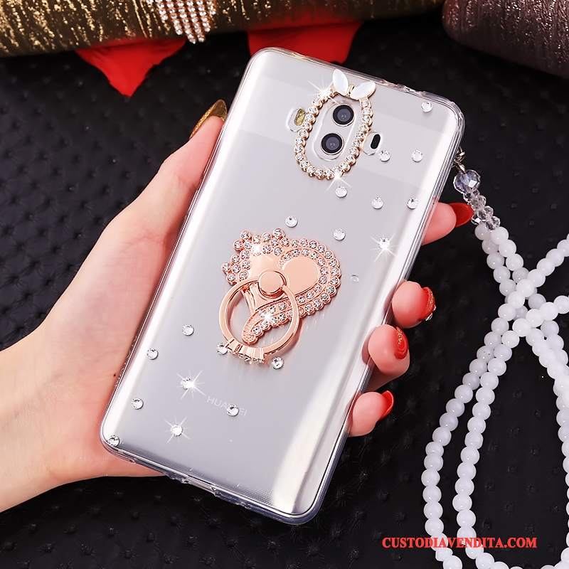 Custodia Huawei Mate 10 Creativo Morbido Anti-caduta, Cover Huawei Mate 10 Silicone Oro Di Personalità