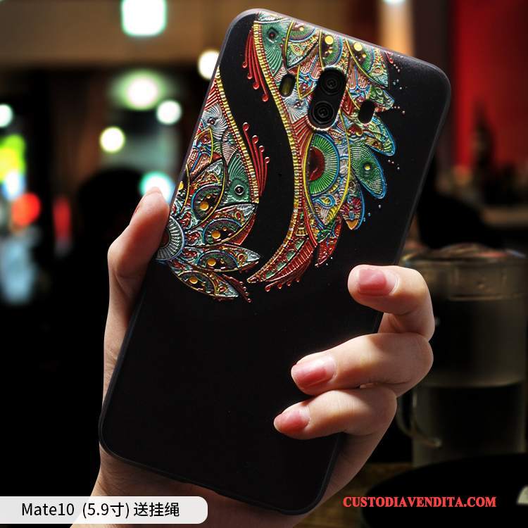 Custodia Huawei Mate 10 Creativo Telefono Morbido, Cover Huawei Mate 10 Silicone Etnico Di Personalità