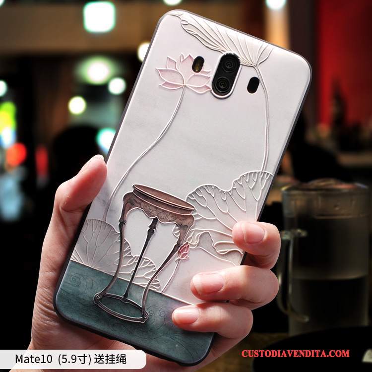 Custodia Huawei Mate 10 Creativo Tutto Incluso Anti-caduta, Cover Huawei Mate 10 Silicone Telefono Stile Cinese