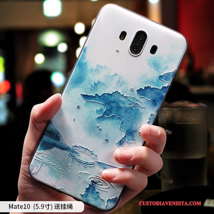 Custodia Huawei Mate 10 Creativo Tutto Incluso Anti-caduta, Cover Huawei Mate 10 Silicone Telefono Stile Cinese