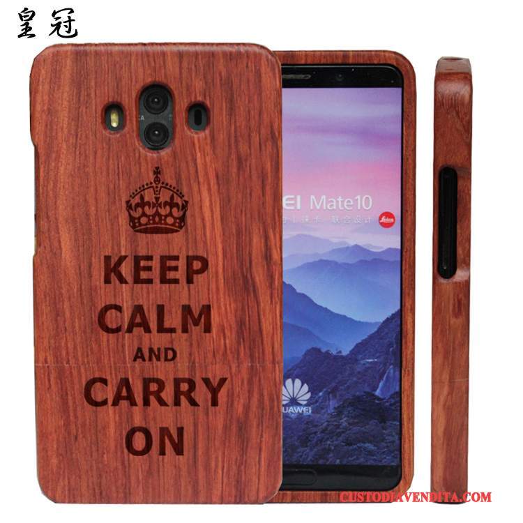 Custodia Huawei Mate 10 Legno Massello Difficile Lusso, Cover Huawei Mate 10 Protezione Telefono Legno