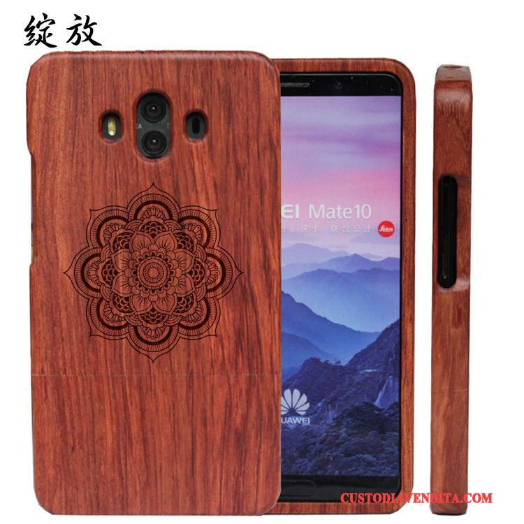 Custodia Huawei Mate 10 Legno Massello Difficile Lusso, Cover Huawei Mate 10 Protezione Telefono Legno