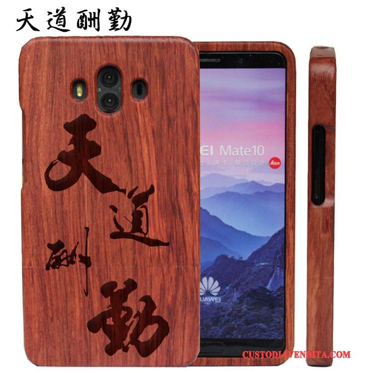 Custodia Huawei Mate 10 Legno Massello Difficile Lusso, Cover Huawei Mate 10 Protezione Telefono Legno