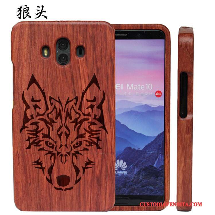 Custodia Huawei Mate 10 Legno Massello Difficile Lusso, Cover Huawei Mate 10 Protezione Telefono Legno