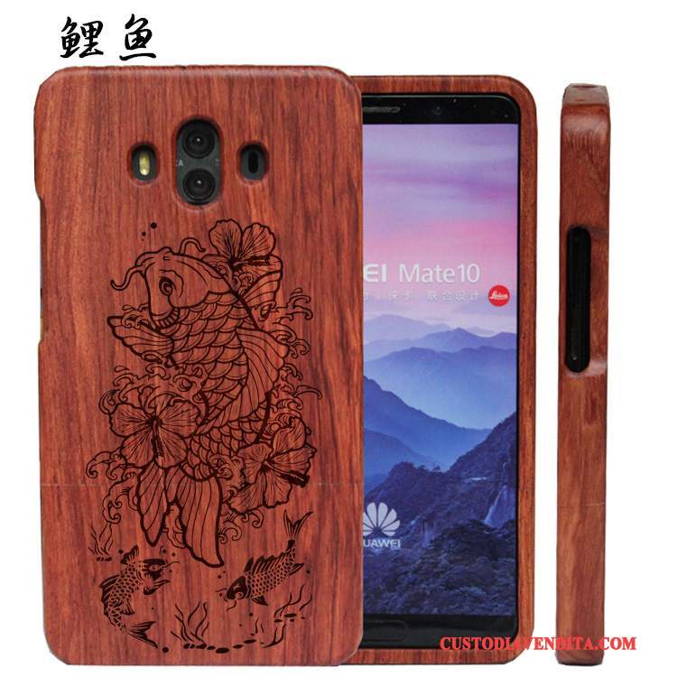 Custodia Huawei Mate 10 Legno Massello Difficile Lusso, Cover Huawei Mate 10 Protezione Telefono Legno