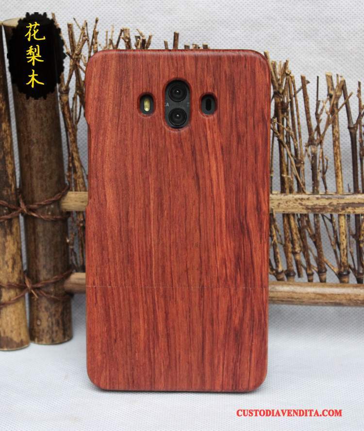 Custodia Huawei Mate 10 Legno Massello Difficile Lusso, Cover Huawei Mate 10 Protezione Telefono Legno