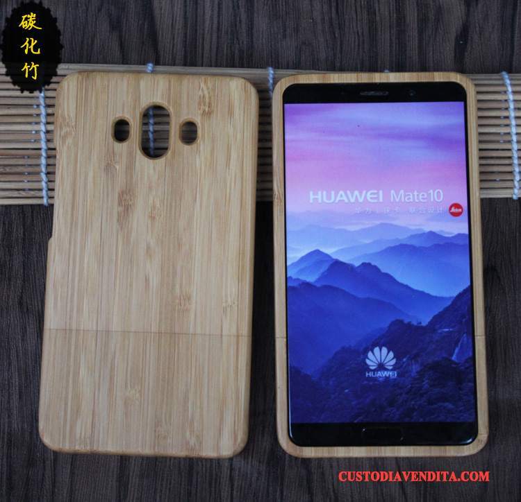 Custodia Huawei Mate 10 Legno Massello Difficile Lusso, Cover Huawei Mate 10 Protezione Telefono Legno