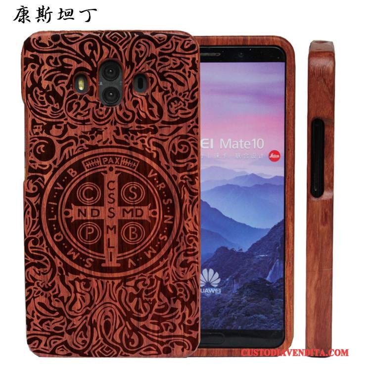 Custodia Huawei Mate 10 Legno Massello Difficile Lusso, Cover Huawei Mate 10 Protezione Telefono Legno