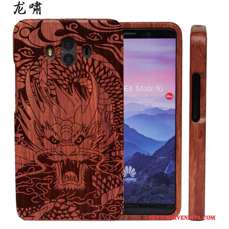 Custodia Huawei Mate 10 Legno Massello Difficile Lusso, Cover Huawei Mate 10 Protezione Telefono Legno