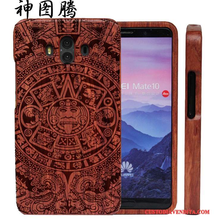 Custodia Huawei Mate 10 Legno Massello Difficile Lusso, Cover Huawei Mate 10 Protezione Telefono Legno