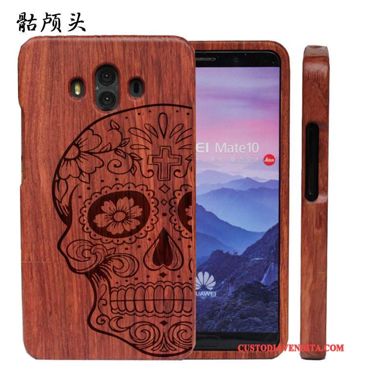 Custodia Huawei Mate 10 Legno Massello Difficile Lusso, Cover Huawei Mate 10 Protezione Telefono Legno