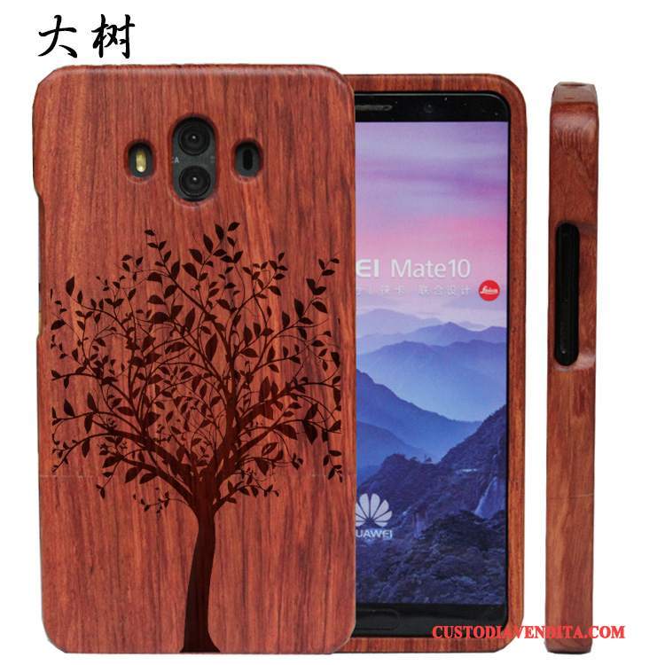 Custodia Huawei Mate 10 Legno Massello Difficile Lusso, Cover Huawei Mate 10 Protezione Telefono Legno