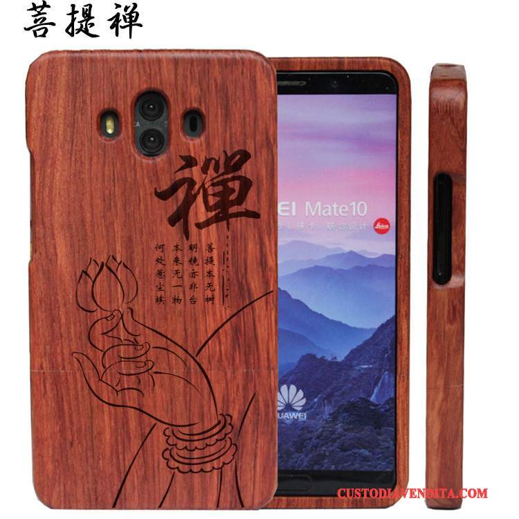 Custodia Huawei Mate 10 Legno Massello Difficile Lusso, Cover Huawei Mate 10 Protezione Telefono Legno