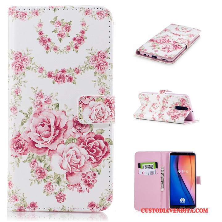 Custodia Huawei Mate 10 Lite Cartone Animato Anti-caduta Tutto Incluso, Cover Huawei Mate 10 Lite Folio Morbidotelefono