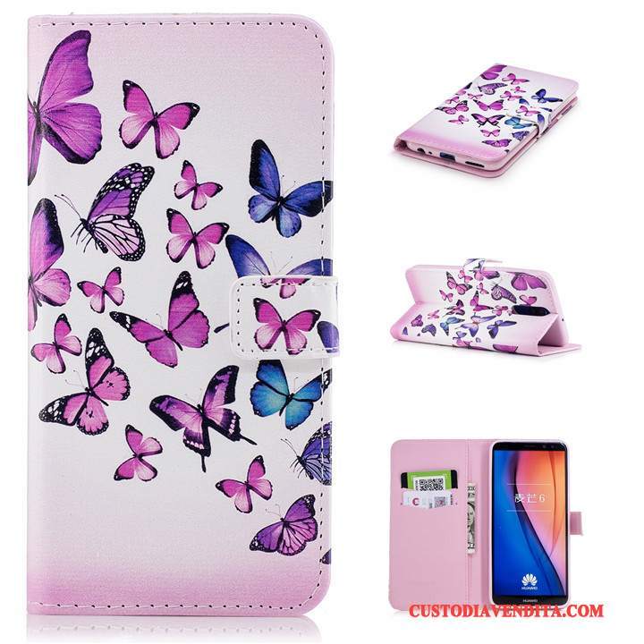 Custodia Huawei Mate 10 Lite Cartone Animato Anti-caduta Tutto Incluso, Cover Huawei Mate 10 Lite Folio Morbidotelefono