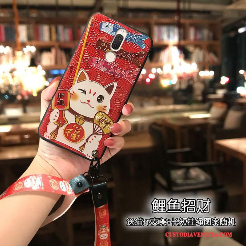 Custodia Huawei Mate 10 Lite Cartone Animato Di Personalità Corti, Cover Huawei Mate 10 Lite Silicone Gattino Bello