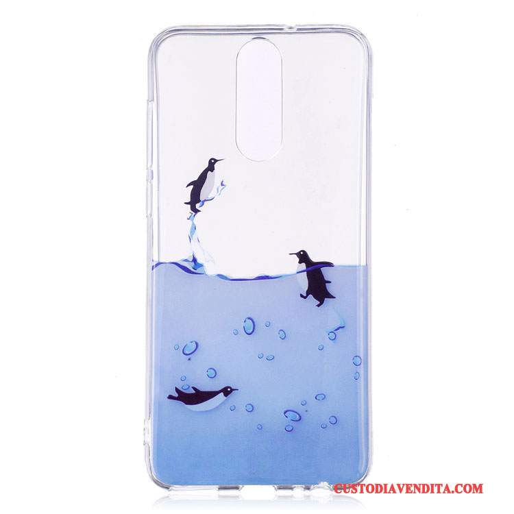 Custodia Huawei Mate 10 Lite Cartone Animato Trasparente Tutto Incluso, Cover Huawei Mate 10 Lite Protezione Anti-caduta Porpora