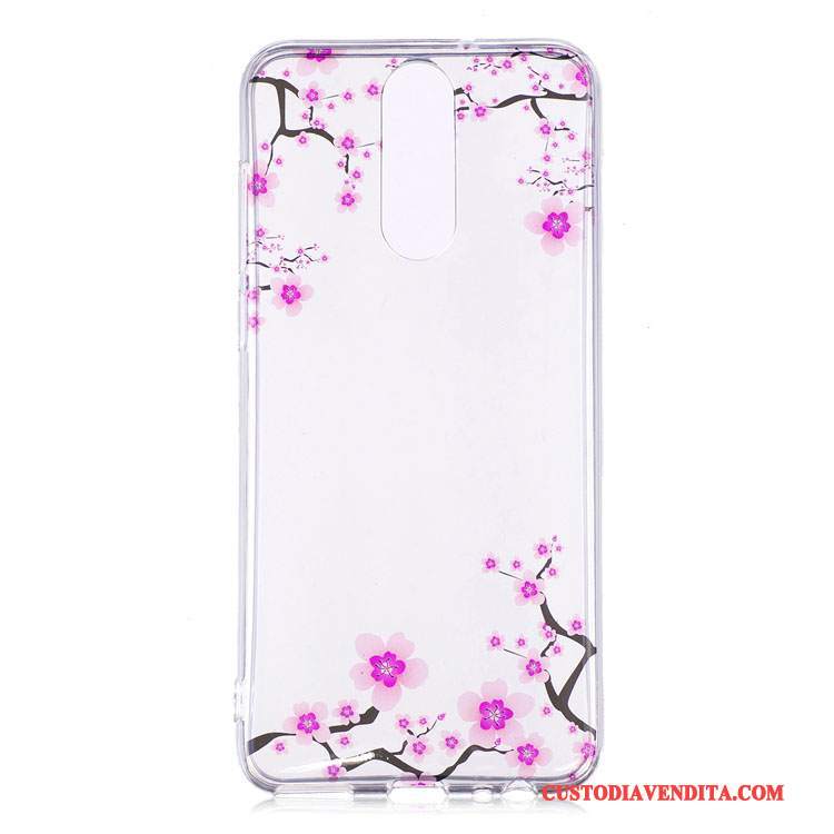 Custodia Huawei Mate 10 Lite Cartone Animato Trasparente Tutto Incluso, Cover Huawei Mate 10 Lite Protezione Anti-caduta Porpora