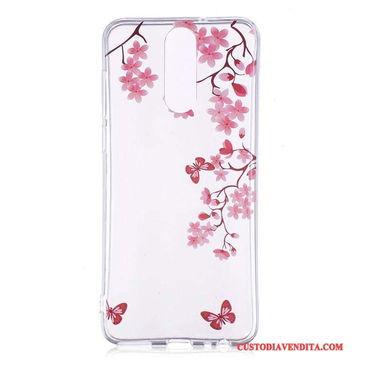 Custodia Huawei Mate 10 Lite Cartone Animato Trasparente Tutto Incluso, Cover Huawei Mate 10 Lite Protezione Anti-caduta Porpora