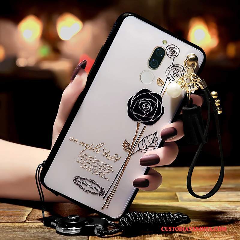 Custodia Huawei Mate 10 Lite Colore Morbido Ornamenti Appesi, Cover Huawei Mate 10 Lite Goffratura Telefono