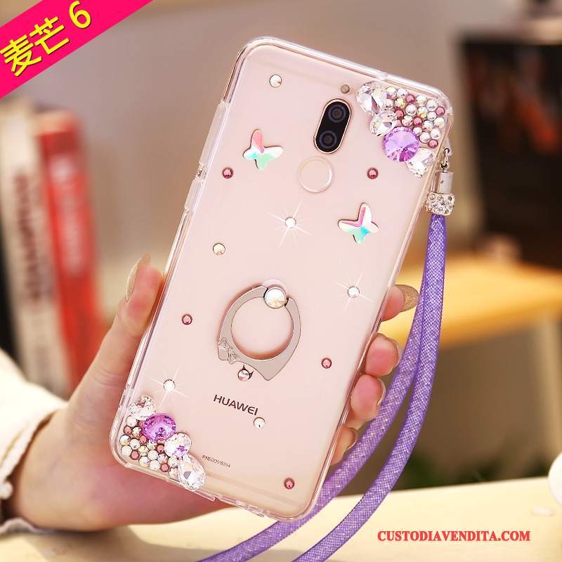 Custodia Huawei Mate 10 Lite Colore Morbidotelefono, Cover Huawei Mate 10 Lite Strass