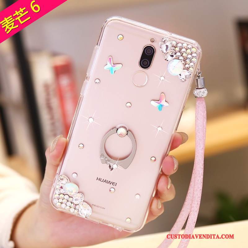 Custodia Huawei Mate 10 Lite Colore Morbidotelefono, Cover Huawei Mate 10 Lite Strass