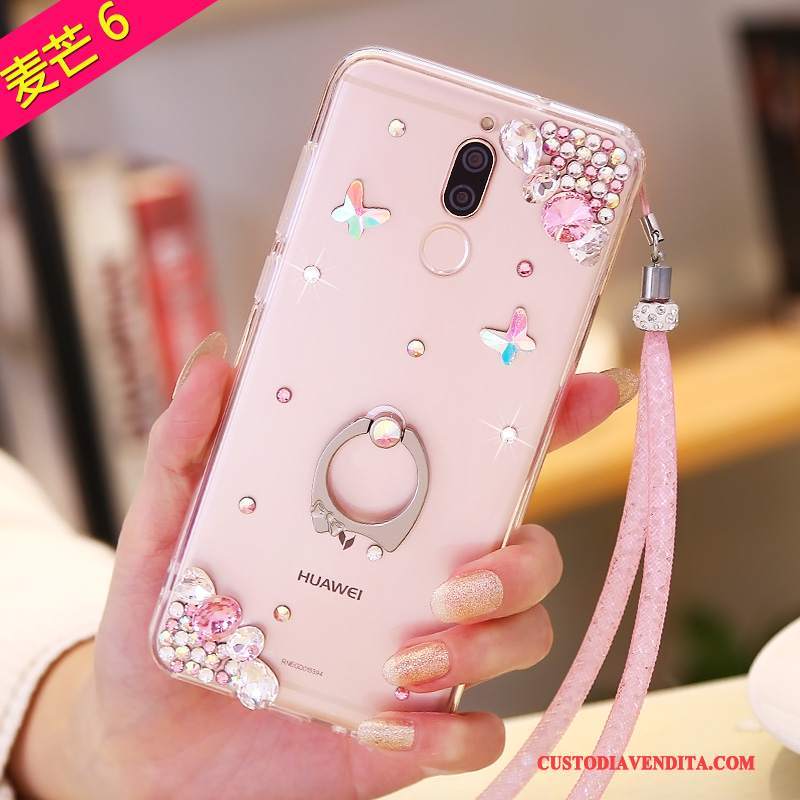 Custodia Huawei Mate 10 Lite Colore Morbidotelefono, Cover Huawei Mate 10 Lite Strass