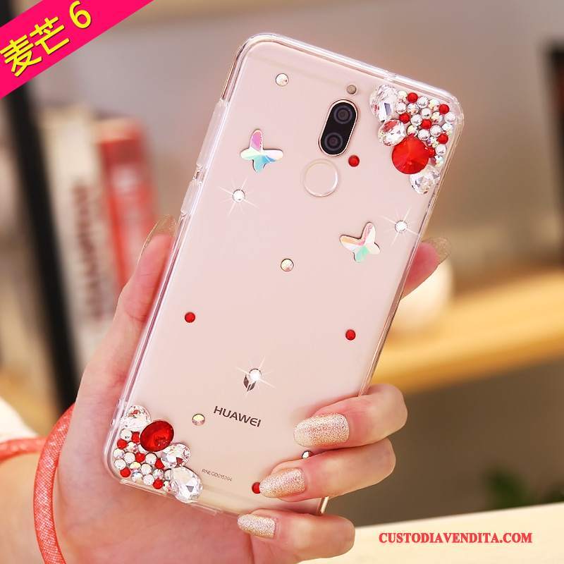 Custodia Huawei Mate 10 Lite Colore Morbidotelefono, Cover Huawei Mate 10 Lite Strass