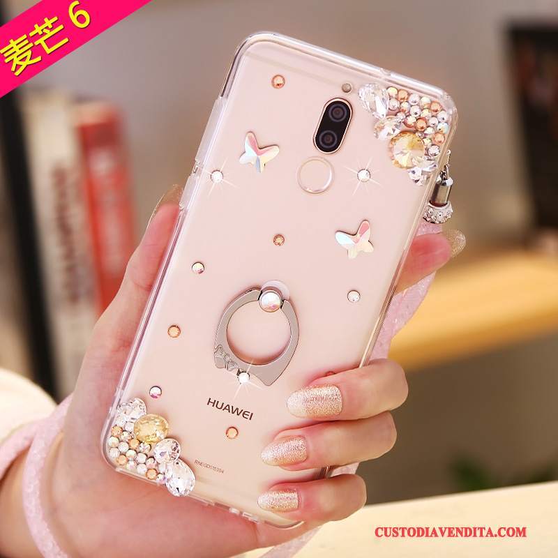 Custodia Huawei Mate 10 Lite Colore Morbidotelefono, Cover Huawei Mate 10 Lite Strass