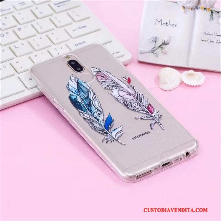 Custodia Huawei Mate 10 Lite Colore Sottile Morbido, Cover Huawei Mate 10 Lite Silicone Rosatelefono