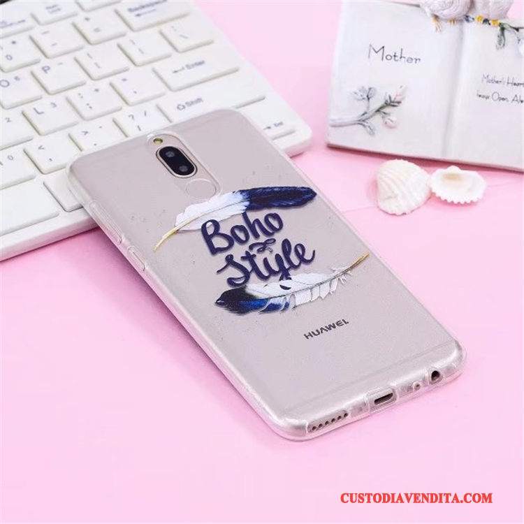 Custodia Huawei Mate 10 Lite Colore Sottile Morbido, Cover Huawei Mate 10 Lite Silicone Rosatelefono