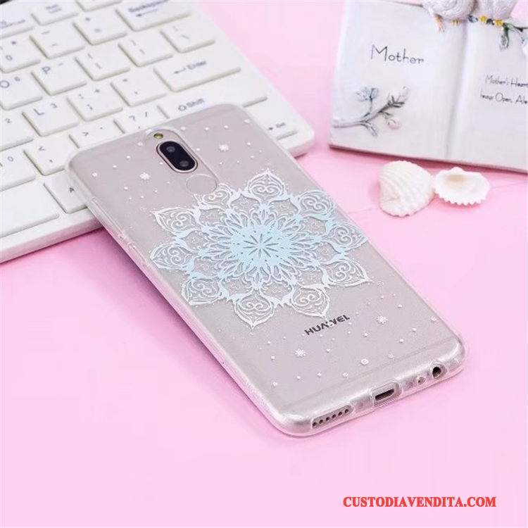 Custodia Huawei Mate 10 Lite Colore Sottile Morbido, Cover Huawei Mate 10 Lite Silicone Rosatelefono