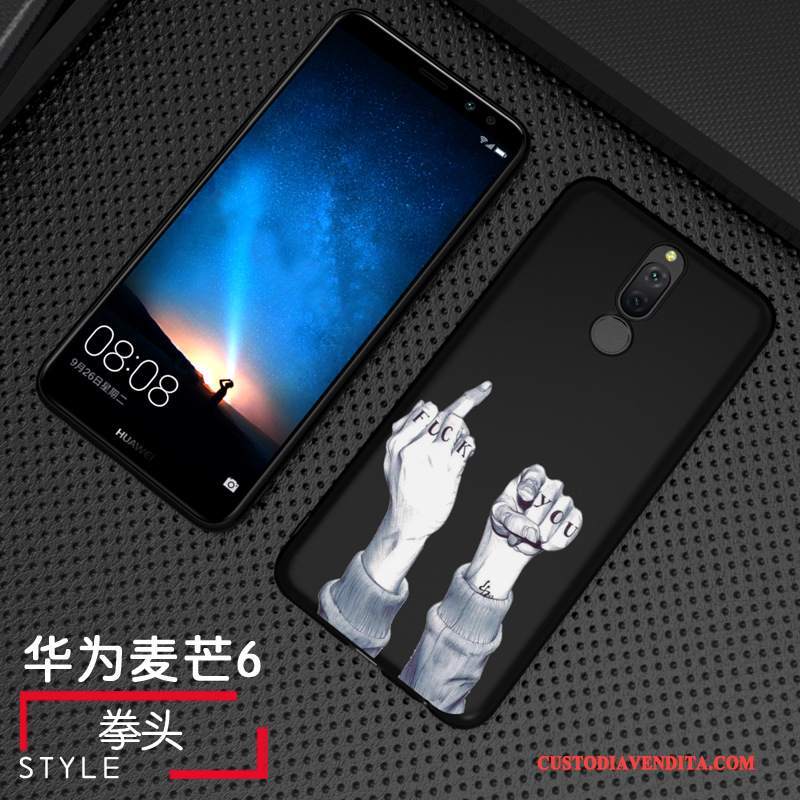 Custodia Huawei Mate 10 Lite Creativo Anti-caduta Tempra, Cover Huawei Mate 10 Lite Pellicola Protettiva Nero