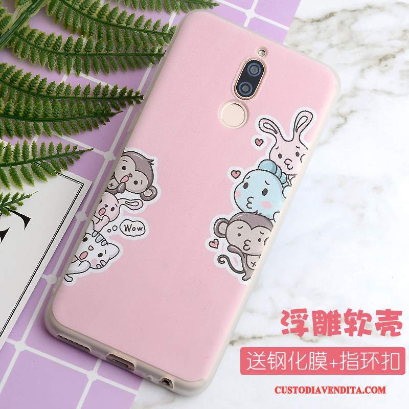 Custodia Huawei Mate 10 Lite Creativo Tutto Incluso Morbido, Cover Huawei Mate 10 Lite Protezione Macchiati Rosa