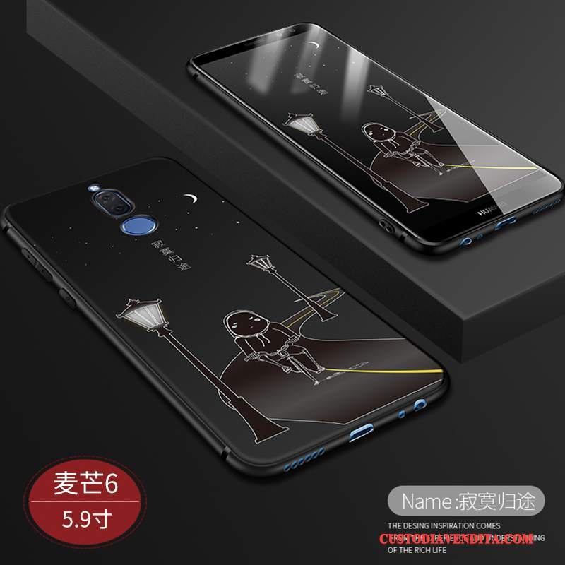 Custodia Huawei Mate 10 Lite Creativo Tutto Incluso Nero, Cover Huawei Mate 10 Lite Protezione Macchiati Morbido