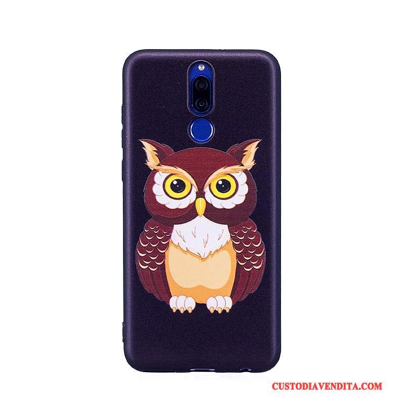 Custodia Huawei Mate 10 Lite Goffratura Telefono Tendenza, Cover Huawei Mate 10 Lite Colore Gioventù Rosso