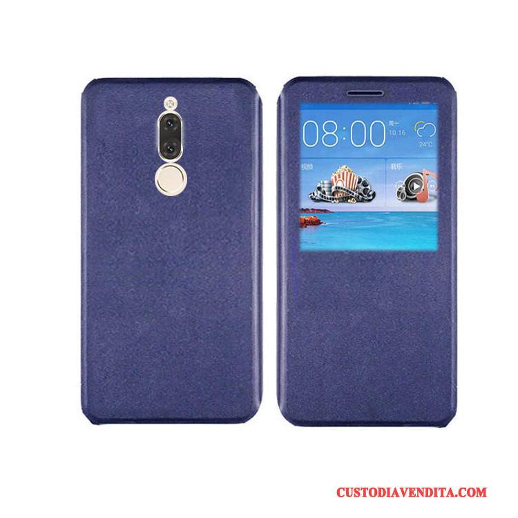 Custodia Huawei Mate 10 Lite Pelle Blu Scuro Tutto Incluso, Cover Huawei Mate 10 Lite Protezione Morbidotelefono